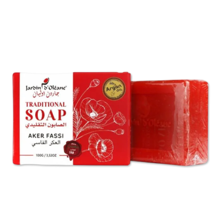 Aker Fassi and argan oil soap صابونة العكر الفاسي و زيت الأرغان